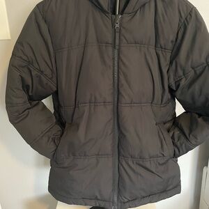 Kids Black Puffer Jacket